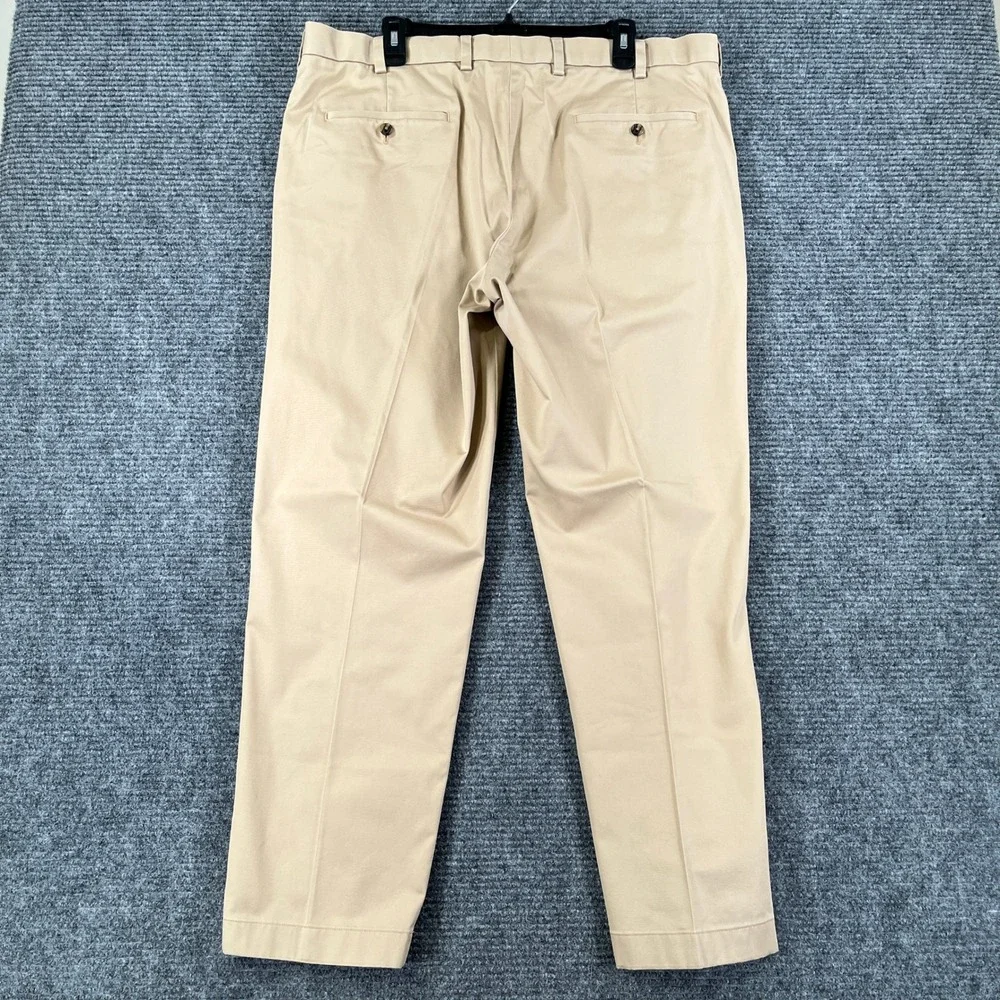 Brooks Brothers Advantage Chino Pants Mens 38x30 Stretch Clark Fit Khaki Office